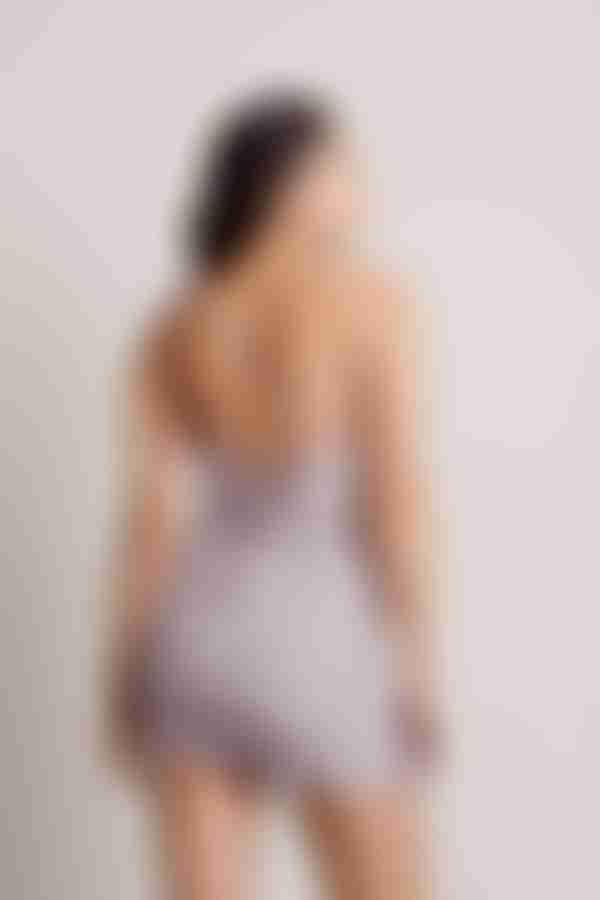 Running Late Cross Back Bodycon Mini Dress - Lilac