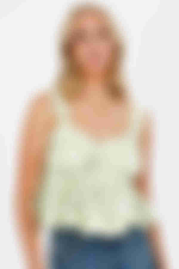 Aerith Gingham Blouse - Lime