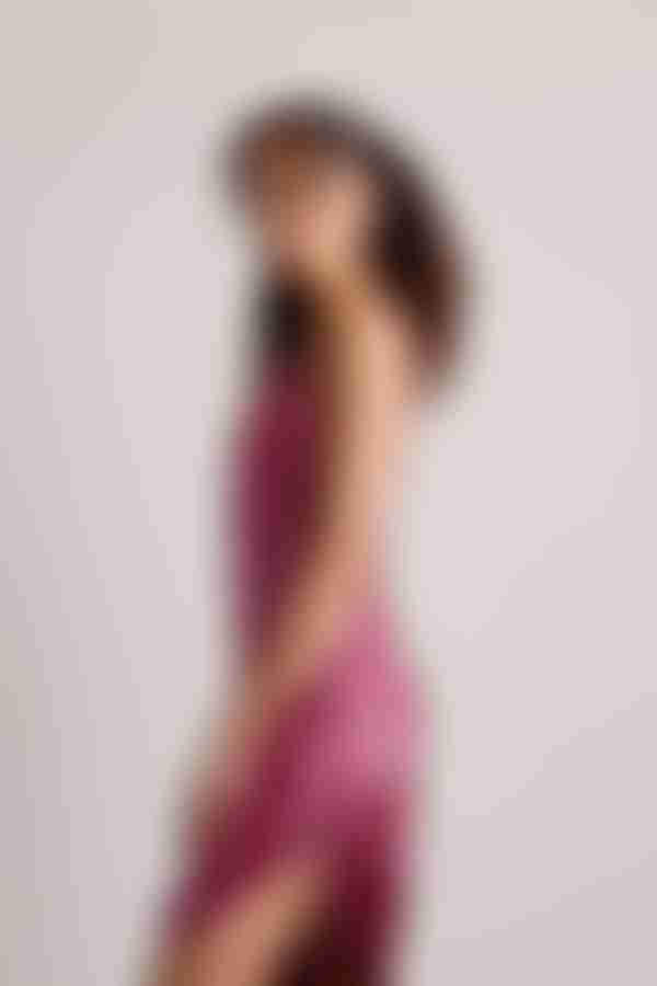 Listen To Me Satin Ruched Midi Dress - Cream