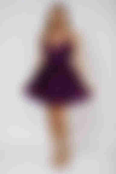 Spark Bright Tulle Sequin Mini Dress - Magenta