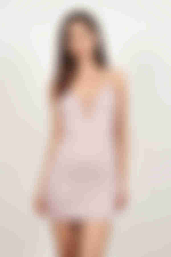 Take The Night Plunging Bodycon Mini Dress - Mauve