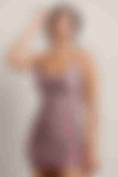 Vaea Cross Back Bodycon Mini Dress - Mauve