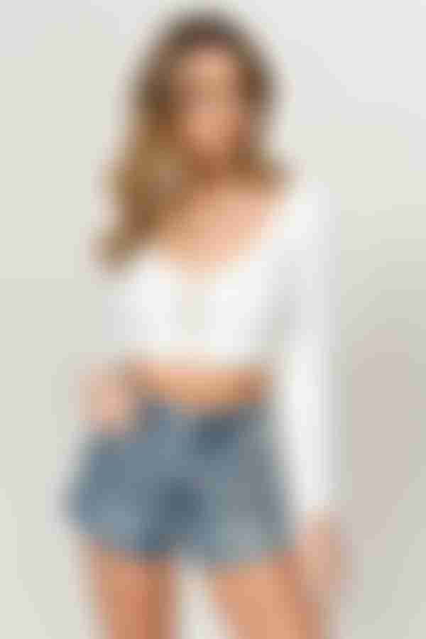 Hermosa Beach High Rise Shorts - Medium Wash