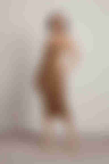 Oh I See Cutout Ribbed Midi Dress - Mocha