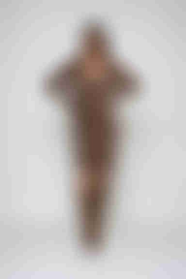 Rustic Haven Knit Wrap Mini Dress - Mocha