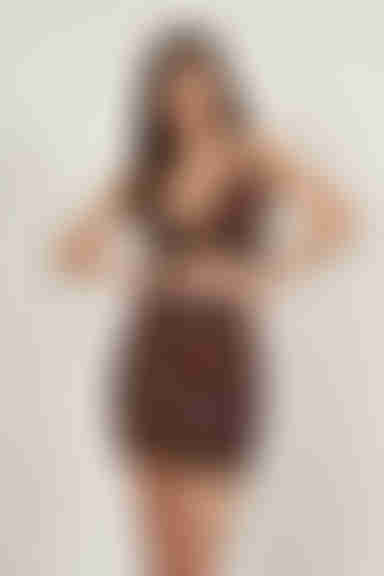 Aubree Sequin Crop Top and Mini Skirt Set - Multi 