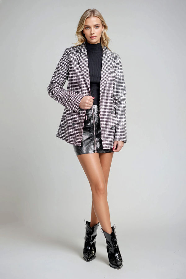 Timeless Check Structured Blazer - Multicolor