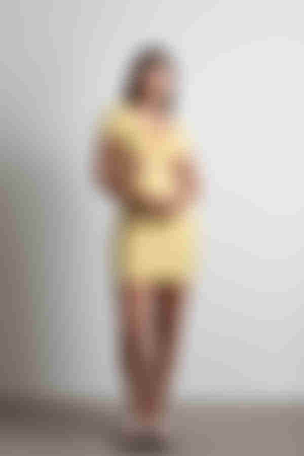 Say It Again Cutout Bodycon Mini Dress - Mustard Yellow