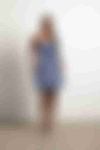 Cool And Calm Floral Skater Mini Dress - Navy