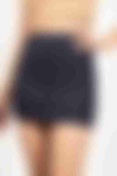 Laine Suede Mini Skirt - Navy