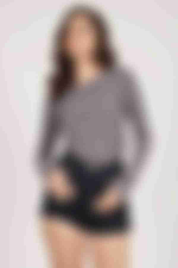 Tasha Stripe Top - Navy Multi