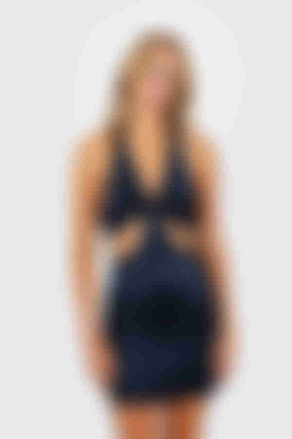 Zuki Satin Cutout Mini Dress - Ecru