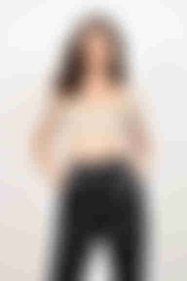 Pretty Lies Crop Top - Nude