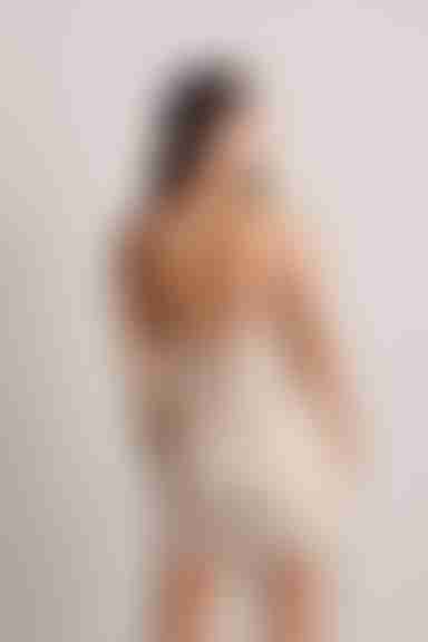 Running Late Cross Back Bodycon Mini Dress - Nude