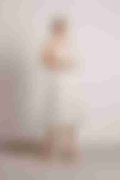 Maison Halter Slit Midi Dress - Oatmeal