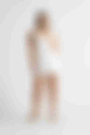 Braelyn Off White Ruched Side Cutout Skater Mini Dress