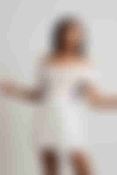 Candy Drop Smocked Romper - Off White