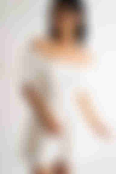 Ellis Off The Shoulder Skater Mini Dress - Off White