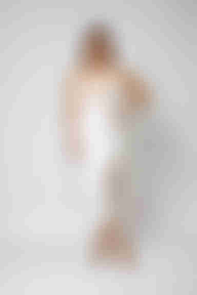 Eyes Closed  Mesh Hook Midi Dress - Off White