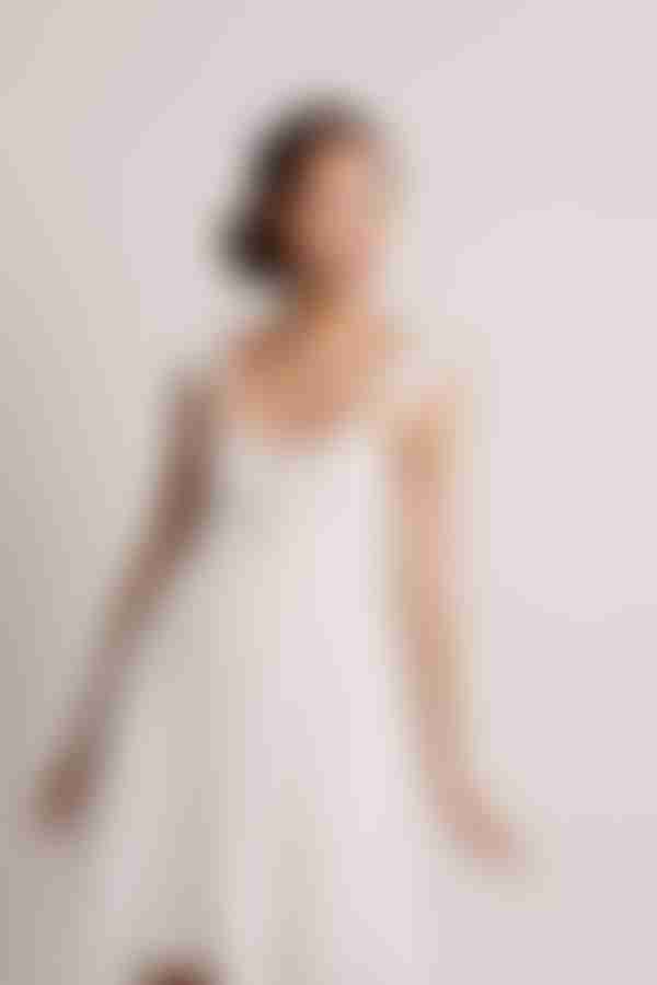 Guessing Game Ruffle Smocked Mini Dress - Off White