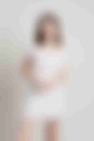 Hours Later Ruffle Smocked Mini Dress - Off White