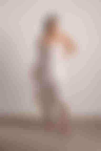 Pia Satin Cami Midi Dress - Off White