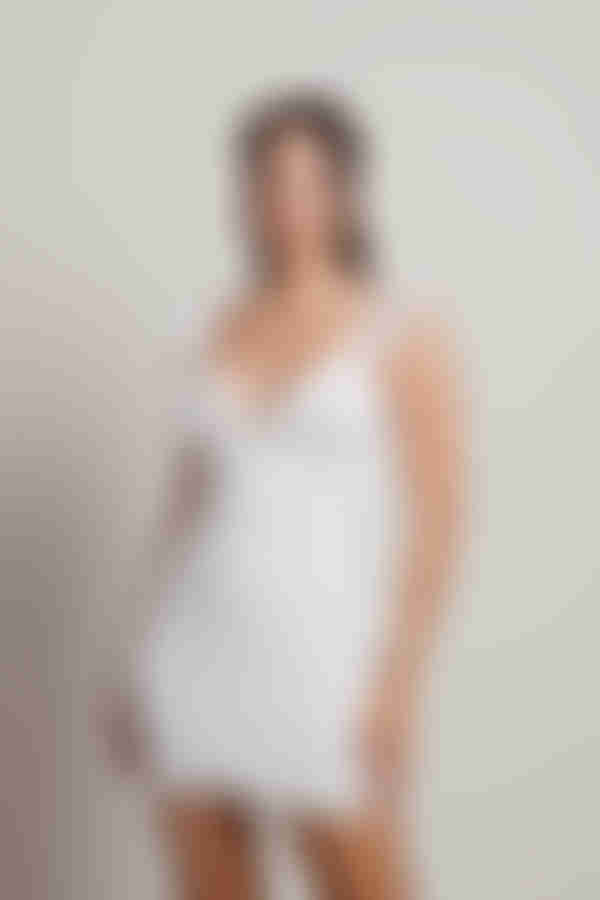 Sunny Days Ruffled Sleeve Bodycon Mini Dress - Off White