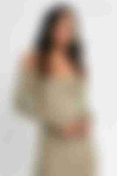 Griselda Off The Shoulder Bodycon Mini Dress - Olive