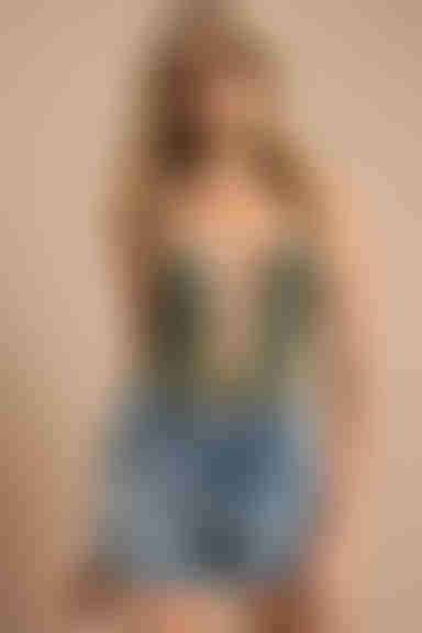 Lined Up Cutout Bodysuit - Olive