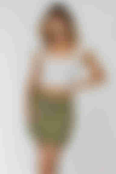 Mood Lifter Belted Mini Skirt - Olive