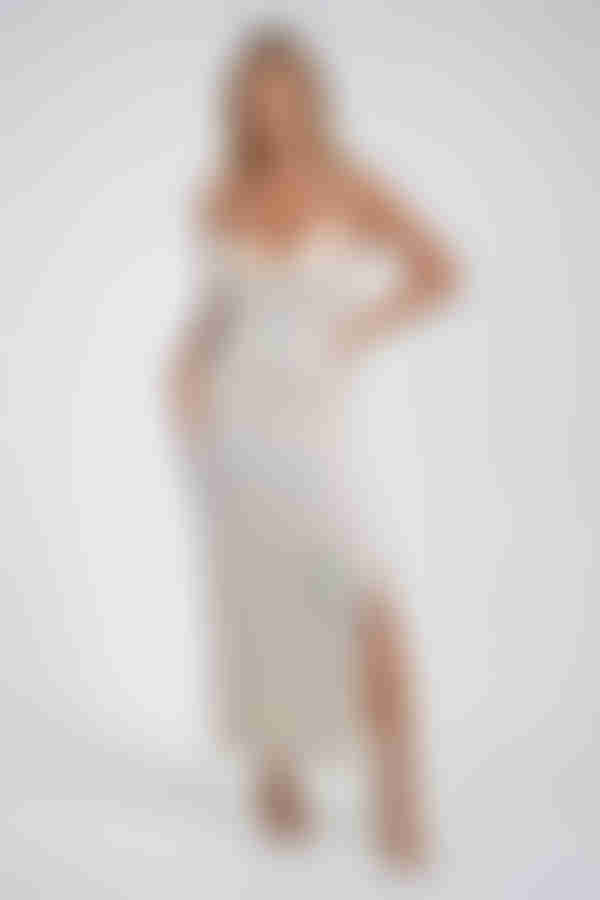 Levitating Sequin Slit Maxi Dress - Opal