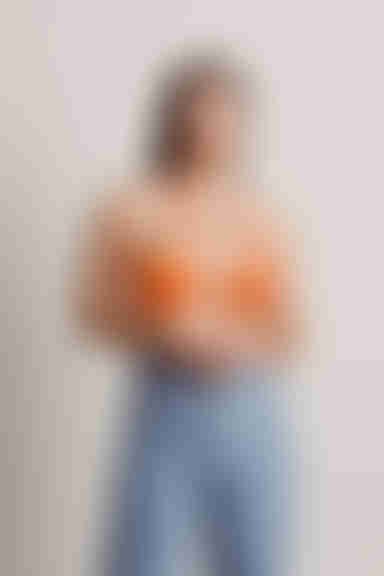 Blinding Lights Bandeau Top - Orange