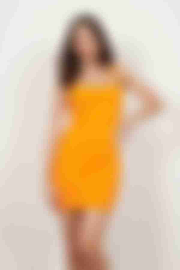Krya Orange Bodycon Dress
