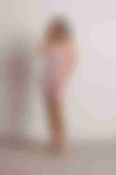 Bubble Gum Ribbed Knit Halter Mini Dress - Pink