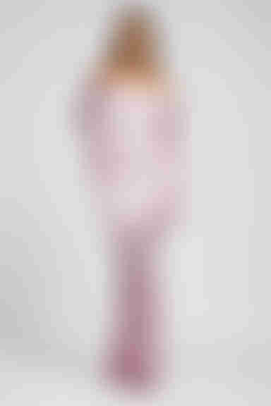 Carry the Glow Off Shoulder Mermaid Maxi Dress - Pink