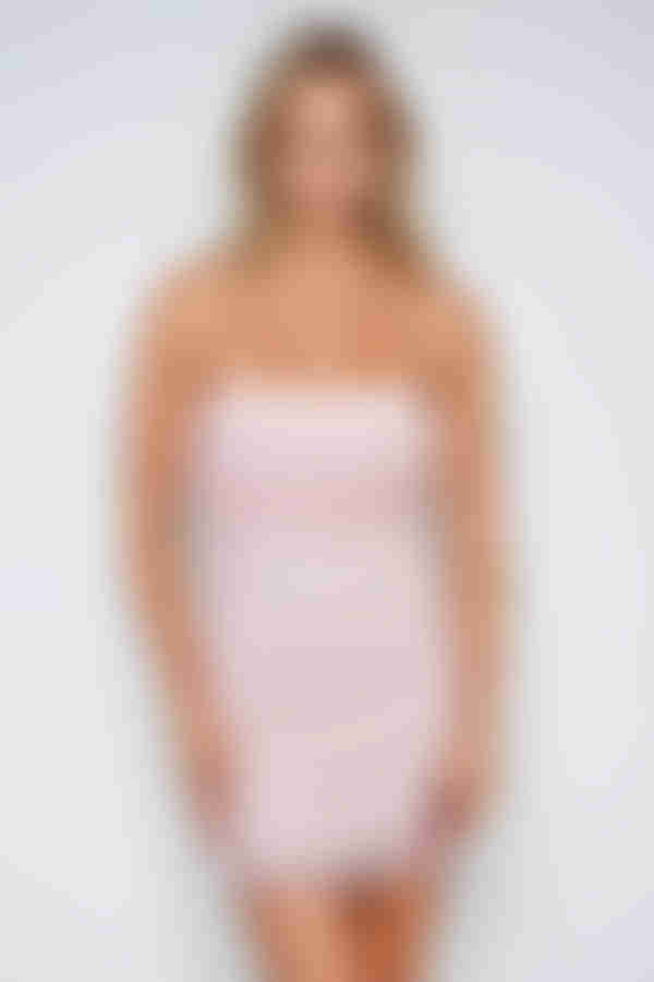 Dazzle Babe Pearl Sequin Mini Dress - Pink