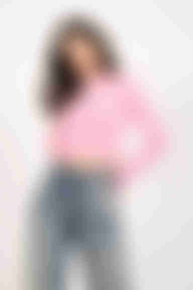 One Kiss Fuzzy Sweater - Pink