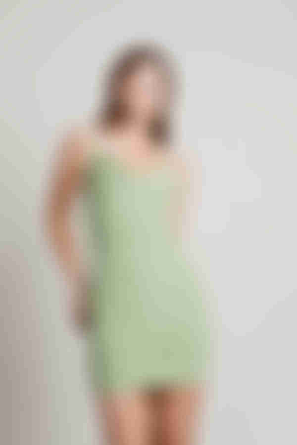 Vaea Cross Back Bodycon Mini Dress - Pistachio