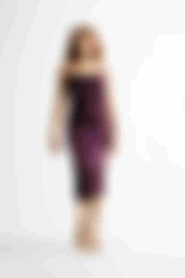 Emma Satin Cowl Neck Midi Dress - Copper