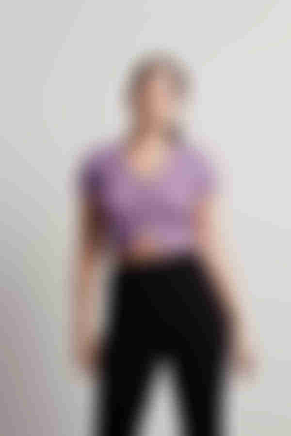 Feminine Touch Crop Top - Purple