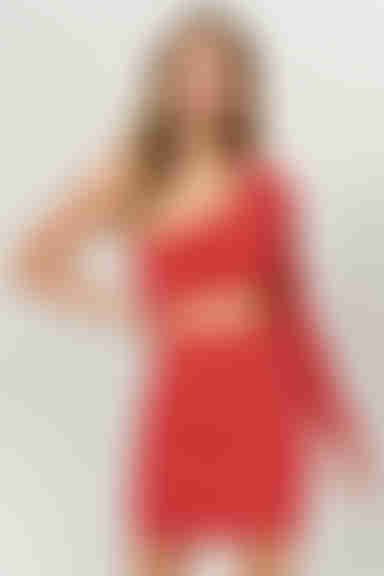 All About You One Shoulder Bodycon Mini Dress - Red
