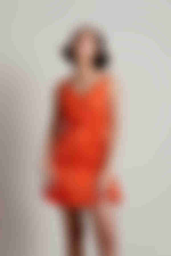 Hard To Leave Ruched Satin Mini Dress - Red