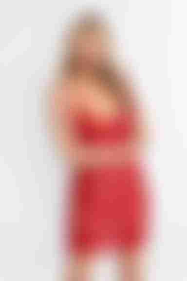 Honeymoon Lace Bodycon Mini Dress - Red