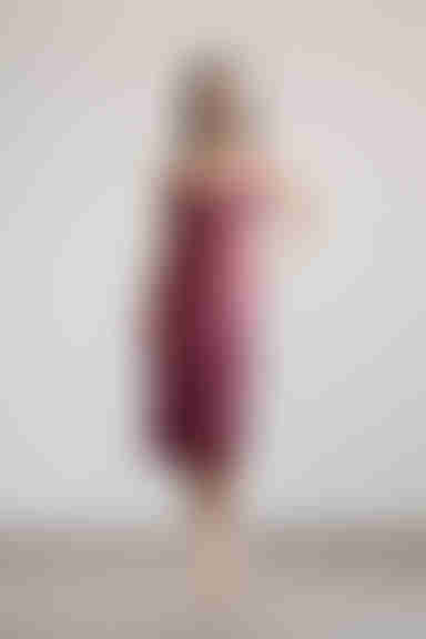 Ivanna Cutout Cross Back Midi Dress - Red