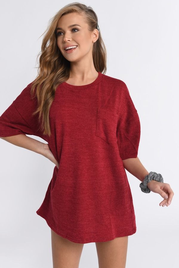 Kendall Red Short T-Shirt Dress