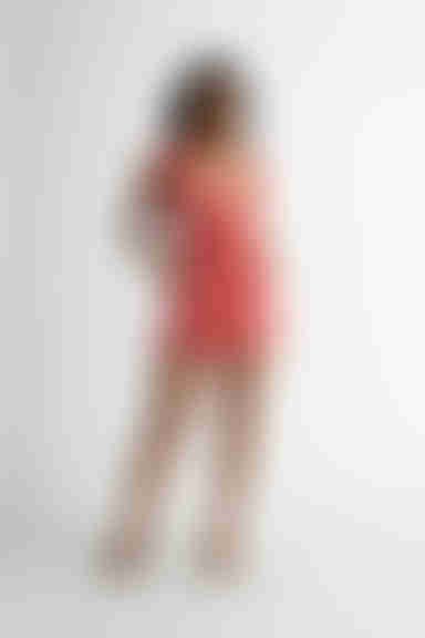 Keep It Going Surplice Romper - Red Multi