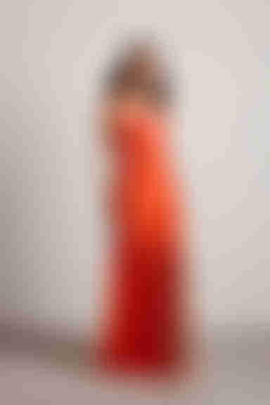 Nights Like This Open Back High Slit Maxi Dress - Red