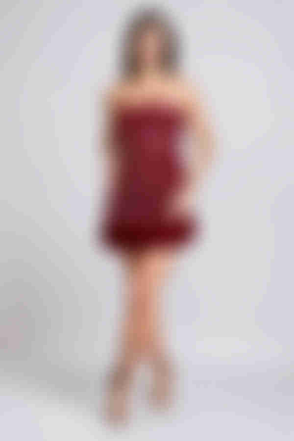 Sweet Sin Lace Bustier Mini Dress - Red