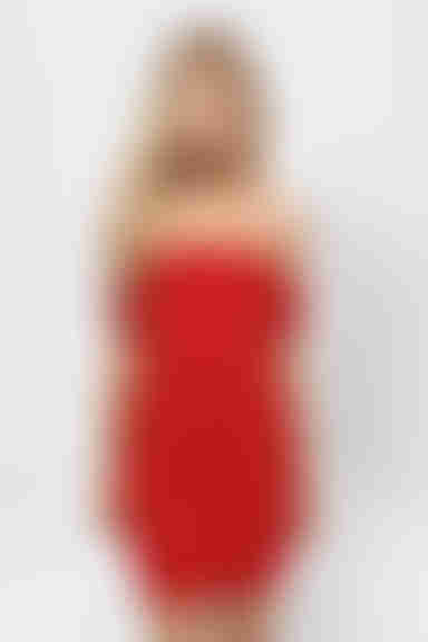 That's What I Like Lace Up Bodycon Mini Dress - Red