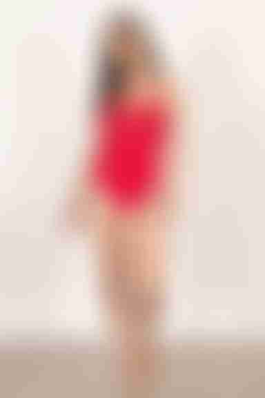 Too Good Lace Up Monokini - Red